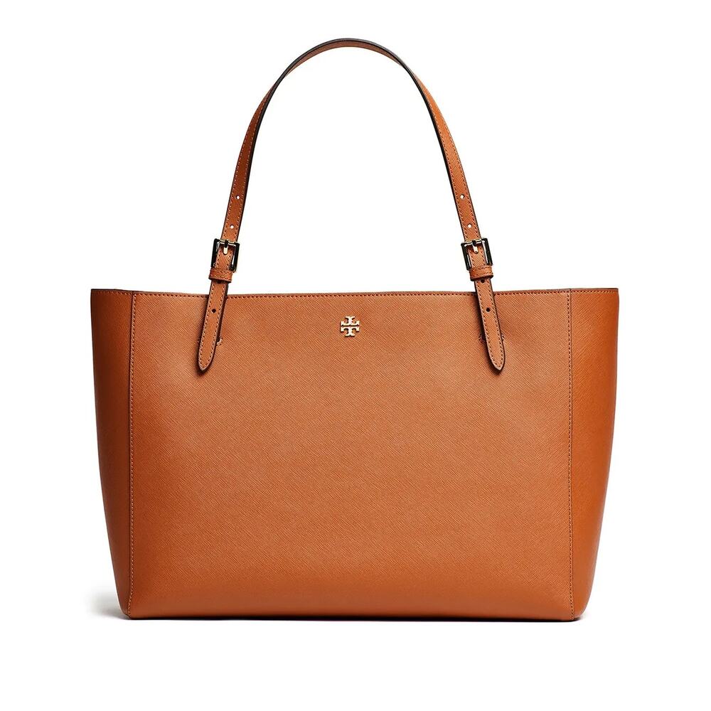 Tory Burch Classic Brown Logo Tote Bag